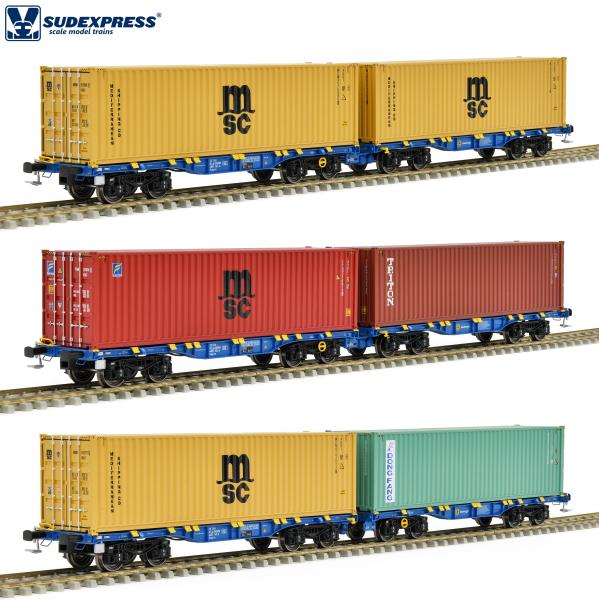 Sudexpress S854005 - Spur HO 3-tlg. Budamar Sggrrs 80' Set