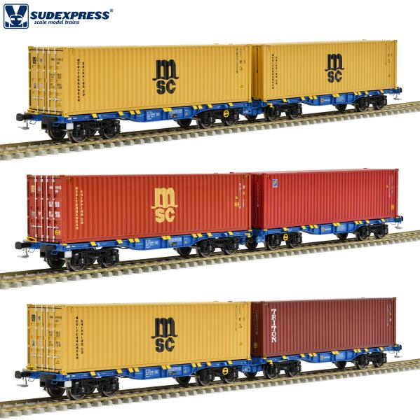 Sudexpress S854006 - Spur HO 3-tlg. Budamar Sggrrs 80' Set
