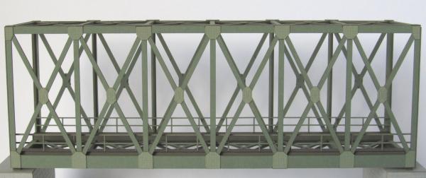 Laffont T4501 - Spur TT Fachwerk-Kastenbrücke 1-gleisig resedagrün