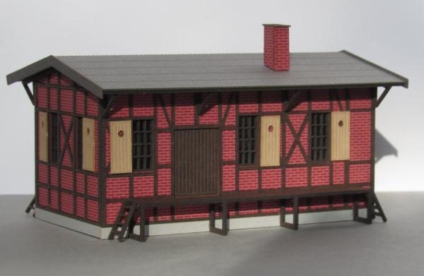 Laffont T5911 - Spur TT  Fachwerk-Güterschuppen mit Ziegelfassade