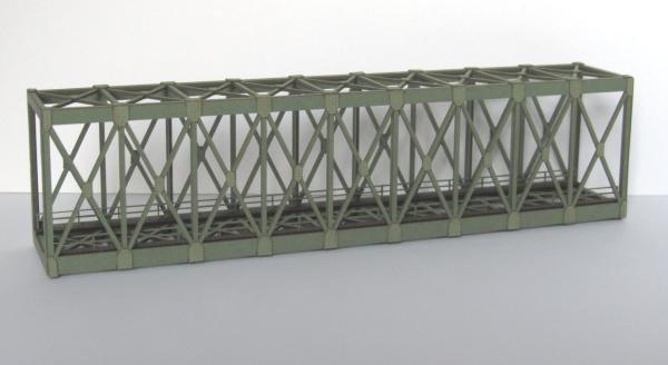 Laffont Z4501 - Spur Z  Fachwerk-Kastenbrücke 1-gleisig resedagrün