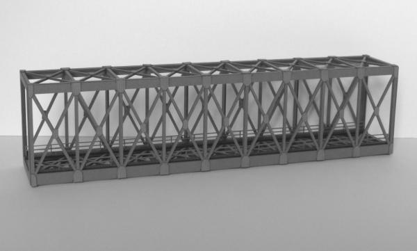 Laffont Z4511 - Spur Z  Fachwerk-Kastenbrücke 1-gleisig graphitgrau