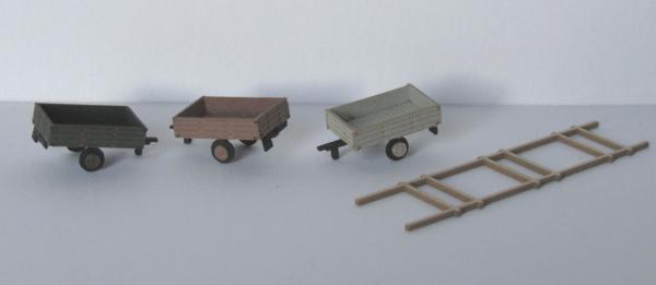 Laffont Z4901 - Spur Z  Wagenbeladung 3 landwirtschaftliche Anhänger