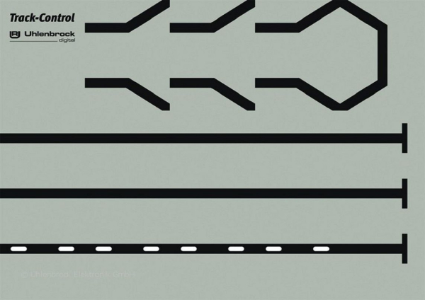 Uhlenbrock 69092 - Track-Control Folie Strecken-Symbole