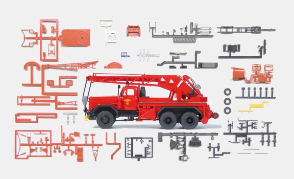 Preiser 31269 Spur H0 Kranwagen KW 16. F Magirus 250 D 25 A. Bausatz