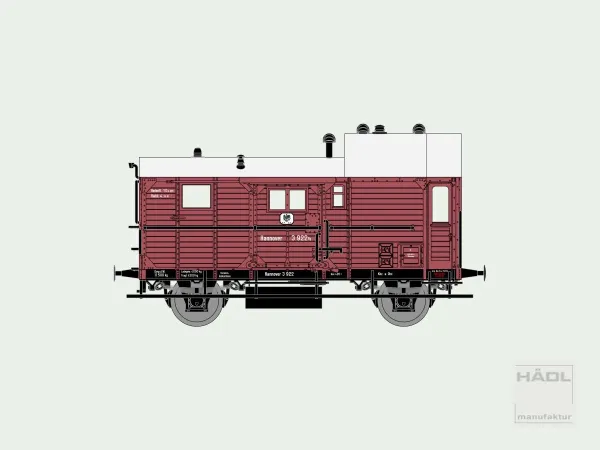 Hädl 116000  Spur TT Packwagen Pwg Pr14, KPEV, Ep. I