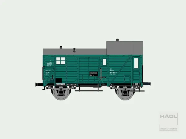 Hädl 116004 Spur TT Packwagen Pwg Pr14, DR, Ep. IV