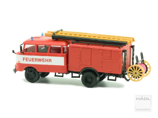 Hädl 127030 - Spur TT IFA W50L LF16 mit Bauchbinde, Holzhaspel, Feuerwehr