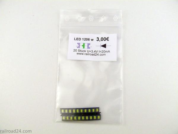 Railroad24 6751 - 20x SMD LED 1206 weiß