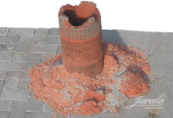 Juweela 28404 - Spur H0 Industrieschornstein im Abbruch