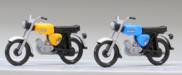 KRES 11150 - Spur TT Komplettmodelle 2x Simson S50, gelb und blau