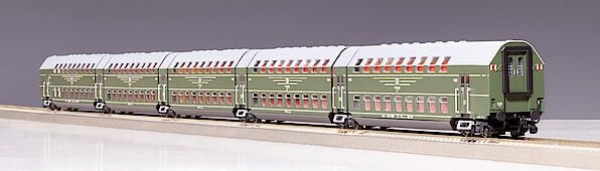 KRES 1959 - Spur TT 5teiliger Doppelstockgliederzug DGB 12 Ep. IV DR