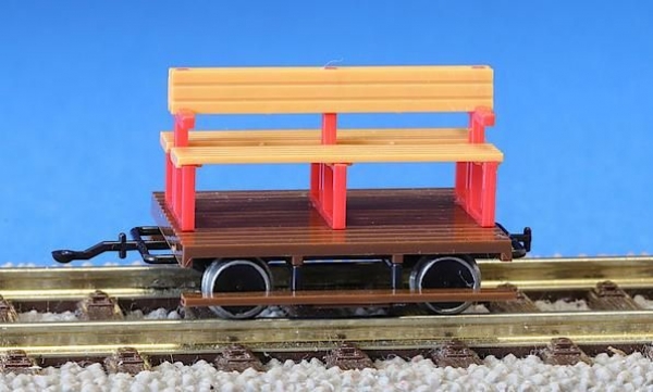 KRES 88800 - Spur HO 2achsiger Personenanhänger für Schienentrabi, Bausatz
