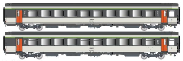 LS Models 41220 - Spur HO SNCF Reisezugwagen-Set Corail B11rtu/B11tu, 2. Klasse, Ep. IV, 2-tlg.