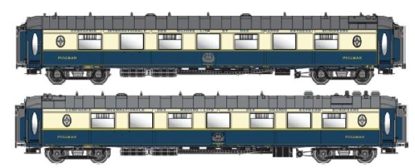 LS Models 79178 - Spur N CIWL Pullmanwagen-Set WP/WPc, blau/creme, Ep. IV, 2-tlg.