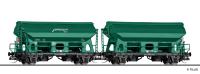 Tillig 01056 - Spur TT 2er Set Schwenkdachwagen Tdgrrs, Railco