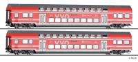 Tillig 01093 - Spur TT 2er Set Doppelstockwagen, VVO, 'S-Bahn Dresden', DBAG