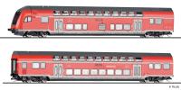 Tillig 01131 -Spur TT Doppelstockwagenset der DB AG, DC-Digital