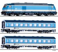 Tillig 01442 - Spur TT Einsteiger Startset mit Diesellok und Personenzug, CD