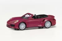 Herpa 038928-002 - Porsche 911 Turbo Cabrio, rubinrot metallic