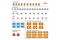 Herpa 054829 - Spur HO Aufkleberbögen mit diversen Warntafeln (10 Stück)