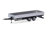 Herpa 076920-002 - Spur HO Tieflade-Tandemanhänger 2-achs, silber