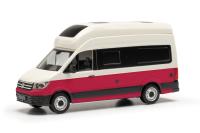 Herpa 096294-003 - Spur HO Volkswagen (VW) Crafter Grand California, candywhite-kirschrot