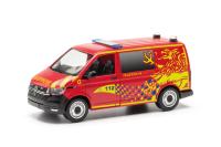 Herpa 097703 - Spur HO Volkswagen (VW) T6.1 Bus "Feuerwehr Rostock"