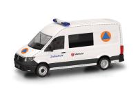 Herpa 097963 - Spur HO Volkswagen (VW) Crafter Halbbus Hochdach "Malteser/Zivilschutz"