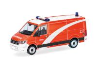 Herpa 098267 - Spur HO Volkswagen (VW) Crafter Kasten Flachdach "Berliner Feuerwehr/GW-RettMat"