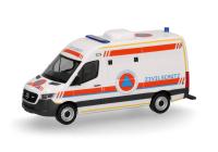 Herpa 099172 - Spur HO Mercedes-Benz Sprinter '18 Halbbus Hochdach Krankentransportwagen Typ B ZS "MTF Zivilschutz"