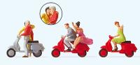 Preiser 10607 - Spur HO Vespa-Fahrer
