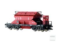 Hädl 113413-01 - Sattelbodenselbstentladewagen mit Bremserhaus KKt DR Ep III, TT, neue Betriebsnummer