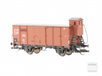 Hädl 113911 - Flachdachgüterwagen Kassel mit hochliegendem Bremserhaus, DRG Ep. II