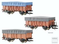 Hädl 115514 - Sammlerset  3 offene Wagen mit Plane