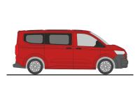 Rietze 11711 - Spur HO Volkswagen Transporter T7 Kasten KR FD intensive red