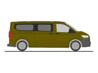 Rietze 11721 - Spur HO Volkswagen Transporter T7 Bus LR FD warm green metallic