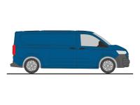 Rietze 11729 - Spur HO Volkswagen e-Transporter T7 Kasten LR FD mid blue metallic