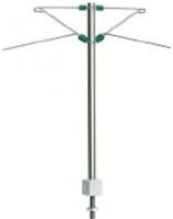 Sommerfeldt H0 118 - H-Profil-Mittelmast, 57 mm Gleisabstand, 5 Stück
