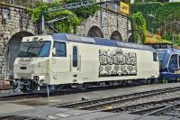 Bemo 1359362 Spur HOm MOB Ge 4/4 800 Werbelok „125 Jahre MOB“, digital, Sound
