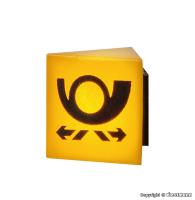 Viessmann 1371 - Spur HO Reklameschild POST mit LED-Beleuchtung