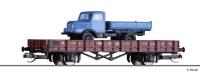 Tillig 14664 - Spur TT Rungenwagen Ro der DR, beladen mit LKW H3A Kipper