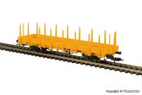 Kibri 16200 - Spur HO Niederbordwagen, gelb, Bausatz