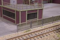 Joswood 17141 - Baukastensystem Element 1/2 Mauer Mittelfenster 6 Stück