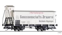 Tillig 17923 - Spur TT Kühlwagen „I. Württemb. Genossenschafts-Brauerei“, eingestellt bei der K.W.St.E.