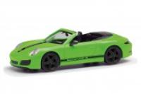 Herpa 420365 - Spur HO Porsche 911 (991) Turbo, verde british racing green