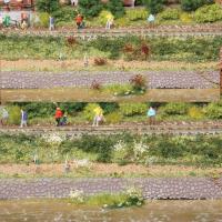 Heki 1805 -100 Grasbüschel weiß-erika, gemischt, 5-6 mm