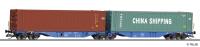 Tillig 18073 - Spur TT Containertragwagen Sggmrss mit zwei 45'-Containern, ACTS