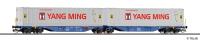 Tillig 18075 - Spur TT Containertragwagen Sggmrss mit zwei 45‘ Containern YANG MING,, Ep.VI