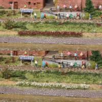 Heki 1815 - Grasbüschel, blühend weiß/erika, 10 mm 10 Stück